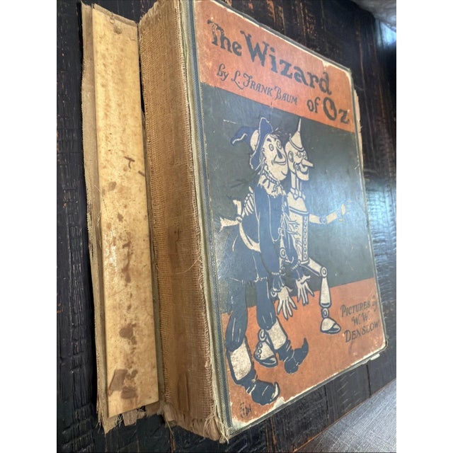 The Vintage 1903 Edition of The Wizard of Oz Book by L. Frank Baum & W. W. Denslow is a collectible hardcover book...