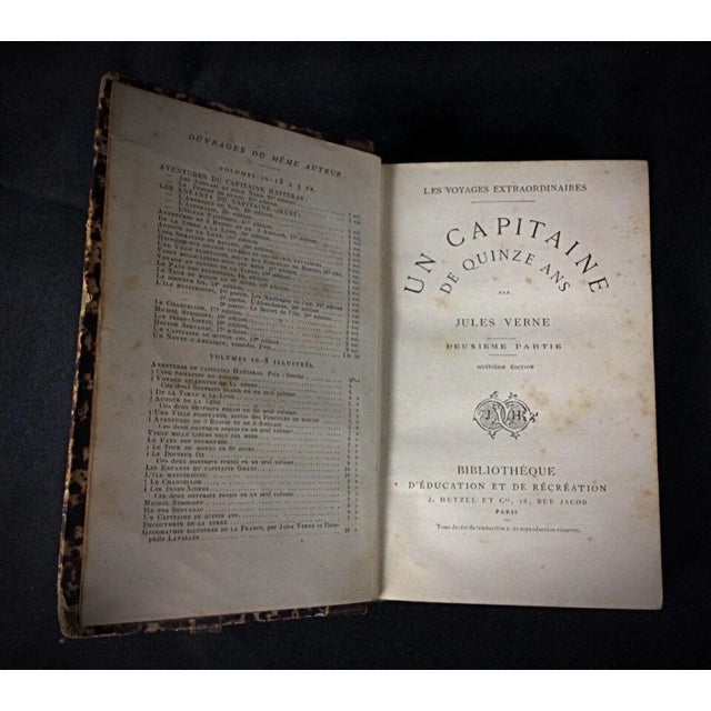 Early 20th Century Jules Verne "Un Capitaine De Quinze Ans" - Second Part, Hetzel Edition Book For Sale - Image 4 of 7