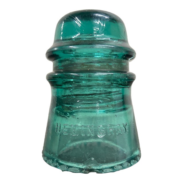 Antique Hemingray Teal Glass Insulator For Sale