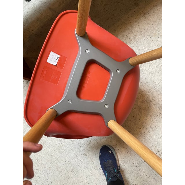 2010s Pair of Vitra Modern Design Hal Armchairs With Wooden Legs For Sale - Image 5 of 5