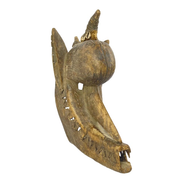 Early 20th Century Bamana Hyena Mask Mali MATTER COLLECTION For Sale