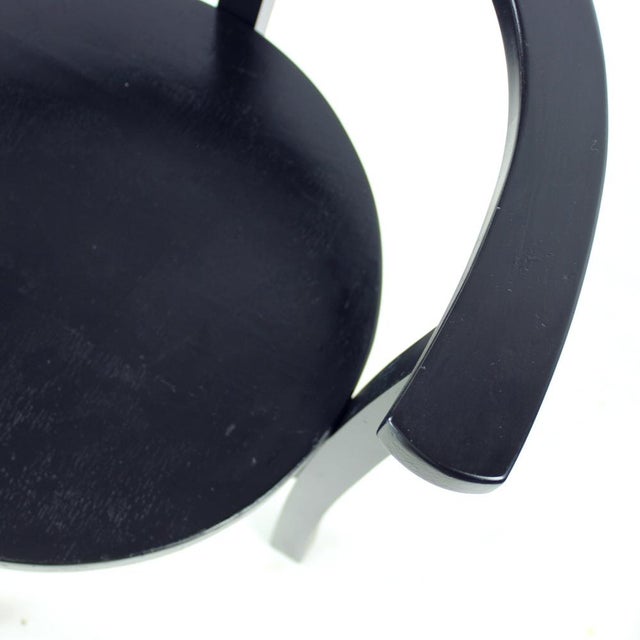 Black Oak Dining Chairs, Fomer Czechoslovakia 1930s, Set of 4 For Sale - Image 4 of 18