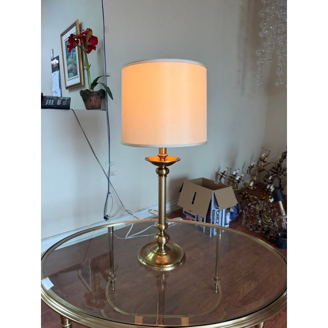 Candlestick Table Lamp With an Antique Finish For Sale - Image 4 of 6
