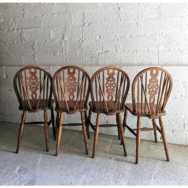 Antique Windsor Dining Chairs, 1920s, Set of 4 For Sale - Image 13 of 17