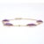 Metal 12.92 Ct Oval Cut Amethyst and Diamond Delicate Chain Bracelet For Sale - Image 7 of 9