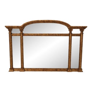 Federal Style Gold Leaf Finish Over Mantle Mirror For Sale
