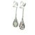 Contemporary Italian 14k White Gold Diamond & Multicolor Sapphire Drop Earrings, A Pair For Sale - Image 3 of 14