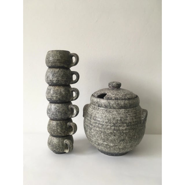 Gray Brutalist German Punch Set, 1970s, Set of 7 For Sale - Image 8 of 8