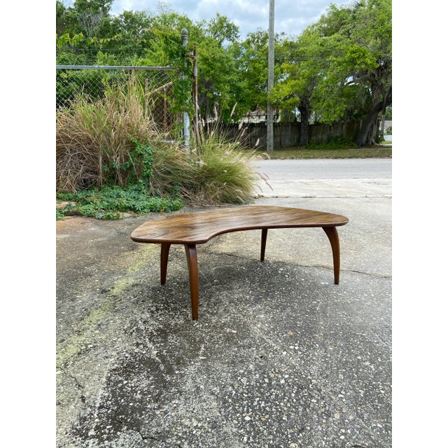 Wood Heywood Wakefield Style Petite Coffee Table | Tabletop Shape For Sale - Image 7 of 12