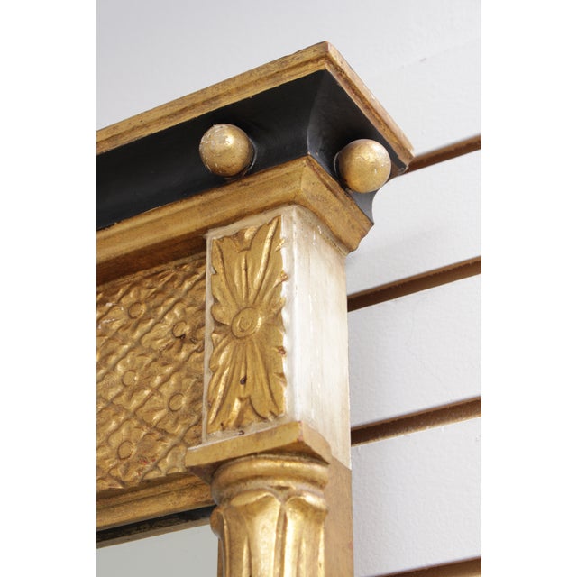 Vintage Italian Ebonized and Gilt Gold Wall Mirror For Sale - Image 11 of 13