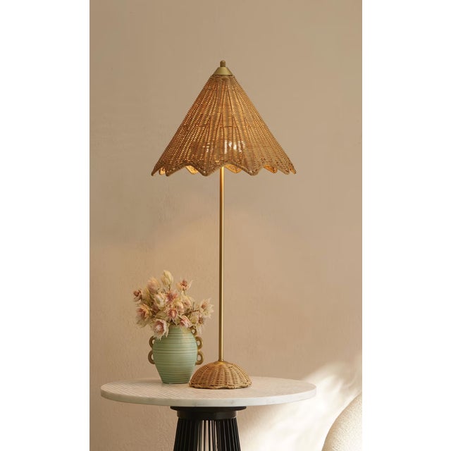 Organic, rattan wicker is just as Caribbean in its style as it is sophisticated. The shade is made of natural, handwoven...