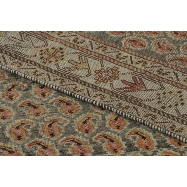 Textile Antique Persian Malayer Rug With All-Over Paisley Field in Green - Rug & Kilim For Sale - Image 7 of 7