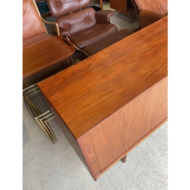 Mid-Century Danish Teak Tambour Sideboard 1960s For Sale - Image 16 of 18