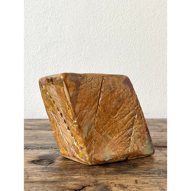 Vintage Original Studio Pottery Block Sculpture For Sale - Image 4 of 12