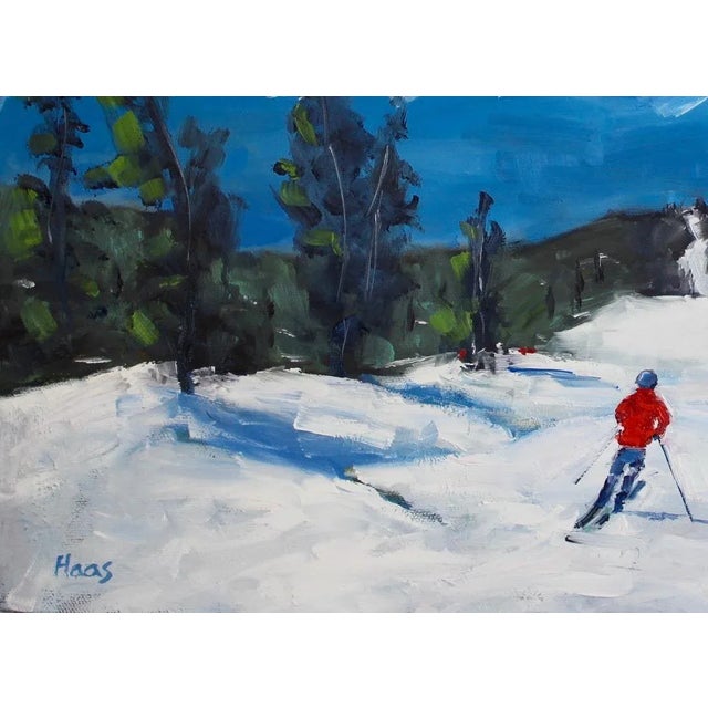 Winterscapes — Diamond Peak Run Original Oil on Gallery Wrapped Canvas For Sale In Reno/Lake Tahoe - Image 6 of 11