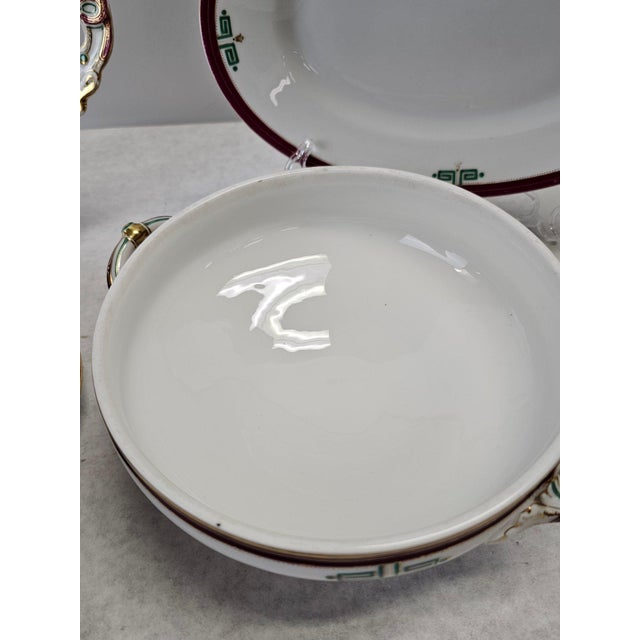 Antique Richard Briggs Boston Neoclassical Dessert Service With Gold Gilt Eight-Piece Set For Sale - Image 4 of 18