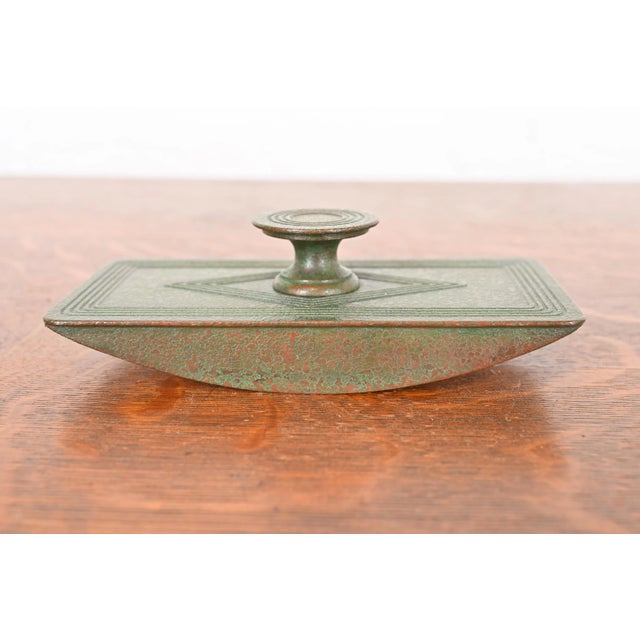 Tiffany Studios New York Graduate Bronze Rocker Blotter For Sale - Image 9 of 12