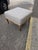 Beige Vintage French Style Square Ottoman For Sale - Image 8 of 9