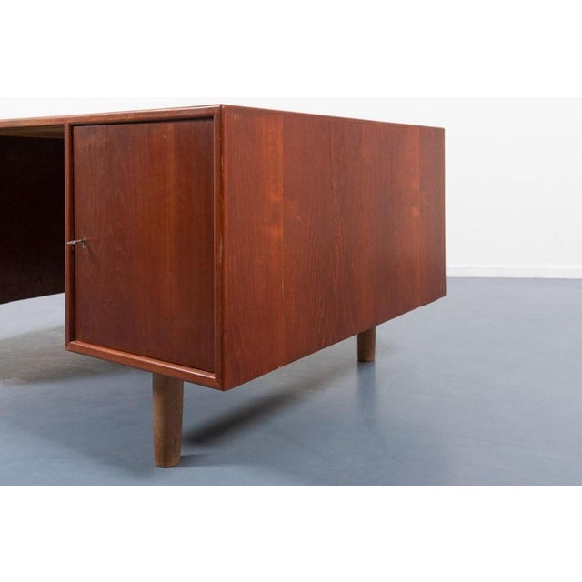Wood Modern Danish Architectural Teak Desk, 1950s For Sale - Image 7 of 18