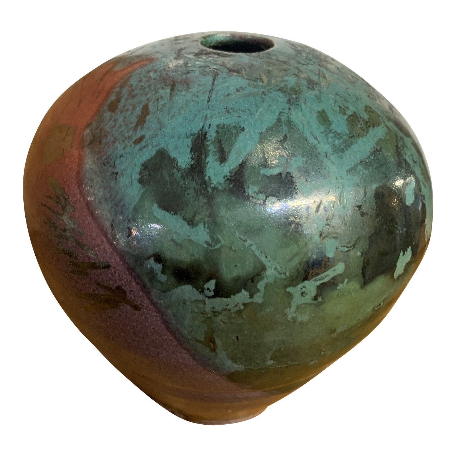 Vintage Late 20th Century Raku Vessel | Chairish