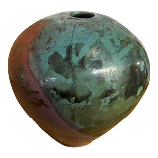 Vintage Late 20th Century Raku Vessel For Sale