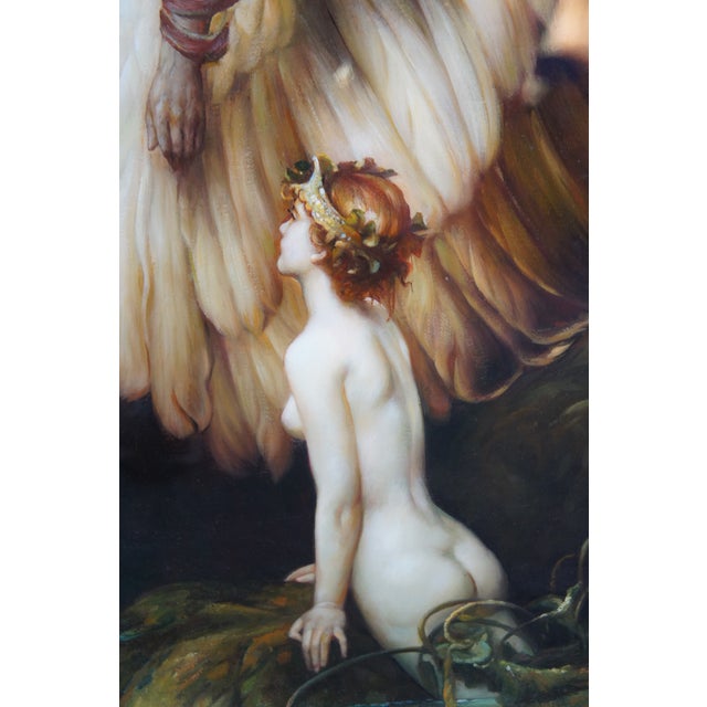 Mid 20th Century Lament for Icarus Greek Mythology Oil Painting After Herbert James Draper 65" For Sale - Image 6 of 13