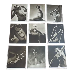 Vintage Mid 20th Century Nude Female Photogravures - Set of 9