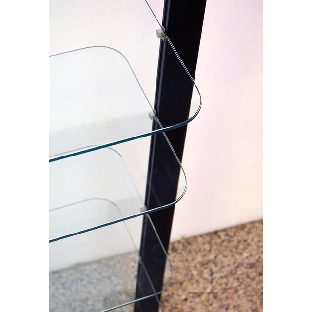 Wood Wood and Glass Bookcase from Bernini, 1970s For Sale - Image 7 of 12