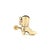 About This Charm: Capture Western romance with this 10K gold cowboy boot charm. The spinning spur moves with ease, while...