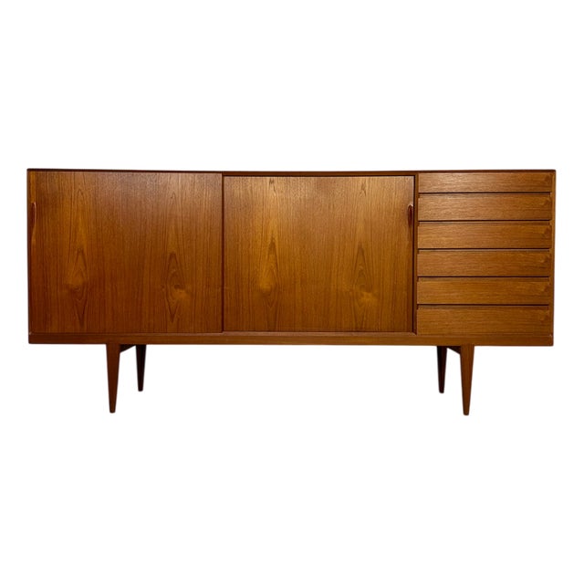 Vintage Danish Teak Sideboard by Henry Rosengren Hansen for Brande Møbelfabrik, 1960s For Sale