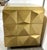 Modern Baker Modern Geometric Brass Foil Facet Chest of Drawers as Is For Sale - Image 3 of 7