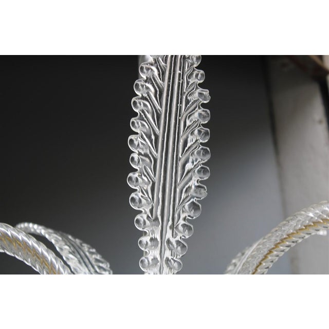 Murano Glass Chandelier from Venini Reticello, 1940 For Sale - Image 9 of 18