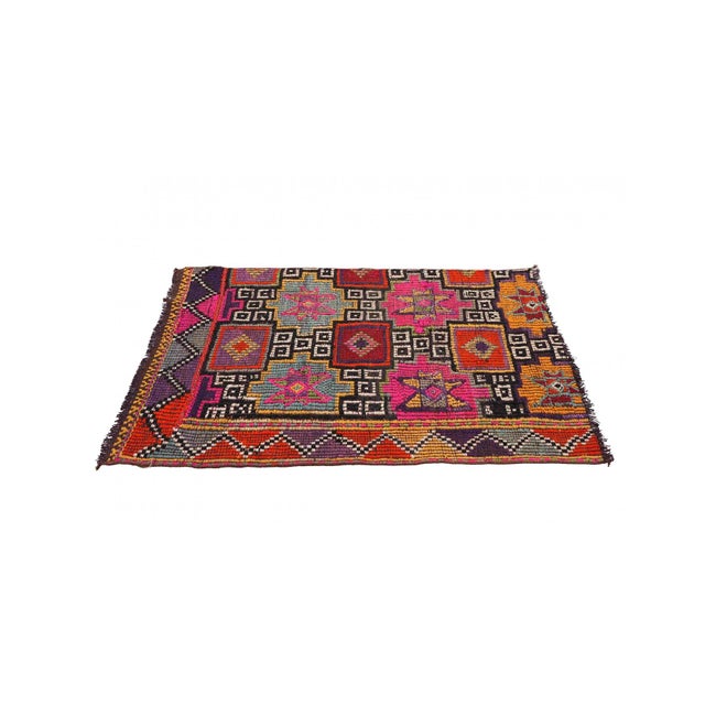 1960s Ebroidered Small Vintage Kilim Rug - 2`7″ X 4`3″ Ft. For Sale - Image 5 of 6
