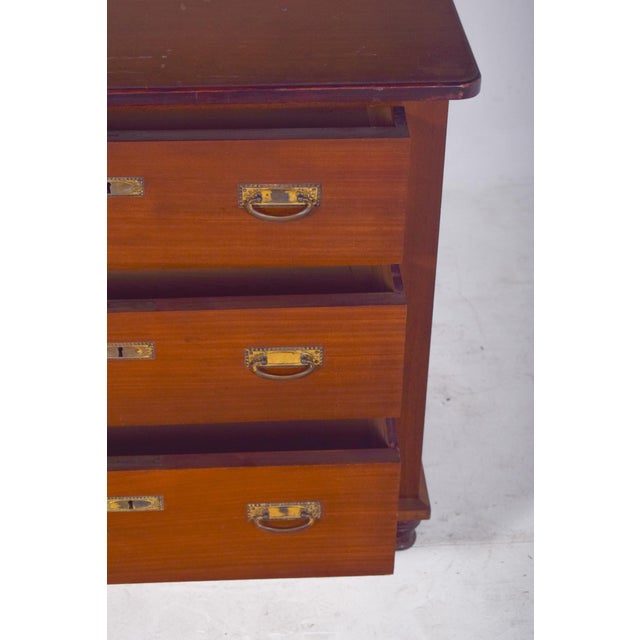 Brown Small Antique Portuguese Chest of Drawers For Sale - Image 8 of 9