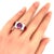 Contemporary Fred of Paris Tourmaline & Amethyst 18k White Gold Band Ring - Size 6 For Sale - Image 3 of 9
