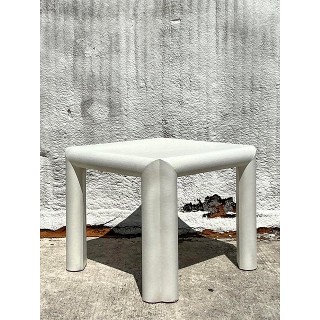 Vintage Boho Grasscloth Game Table For Sale - Image 4 of 9