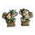 Pair of Early 20th Century Sancai Chinoiserie Glazed Terra Cotta Foo Dogs For Sale