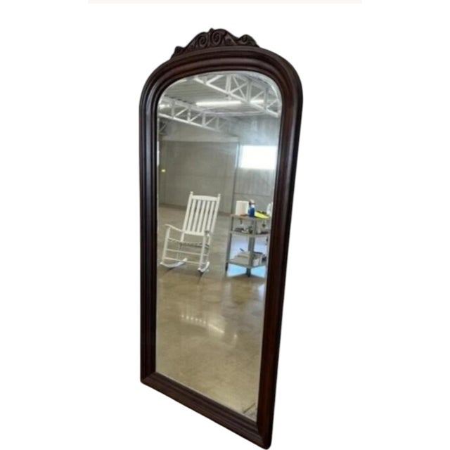 Pennsylvania House Grand Full-Length Mirror: 37x80 Vintage Chinoiserie Grandeur For Sale - Image 6 of 16