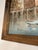 Vintage Coastal Harbor Oil Painting – Wood Frame For Sale - Image 4 of 5