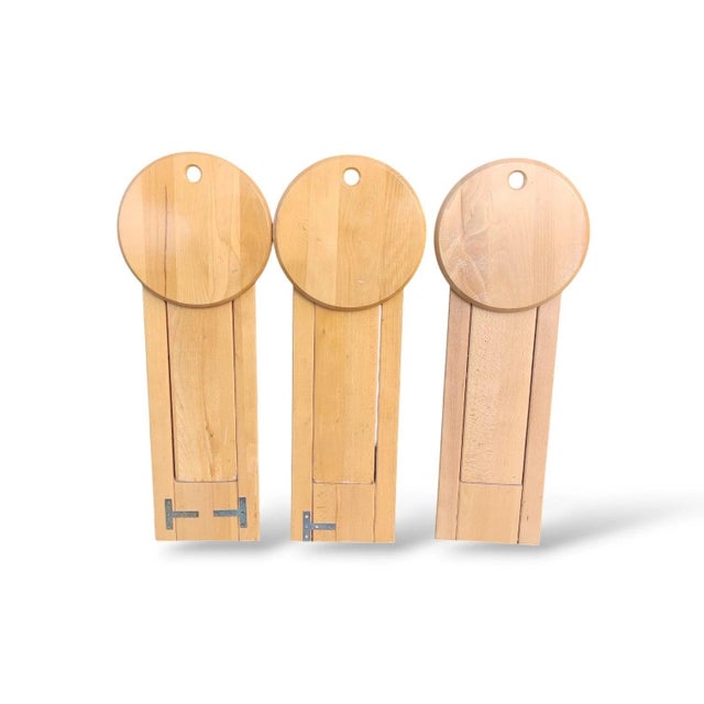 Vintage Suzy Folding Stools in Beech by Adrian Reed, 1980s, Set of 2 For Sale - Image 9 of 14