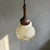 Small Mid-Century Modern Hanging Light in Art Glass and Turned Teak, 1960s For Sale - Image 4 of 9