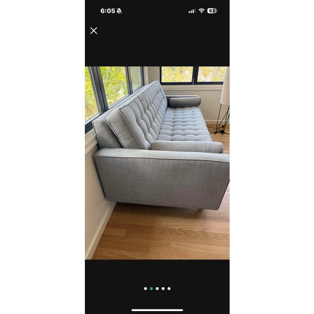 2000 - 2009 Custom Made Mid Century Modern Style Sofa For Sale - Image 5 of 7