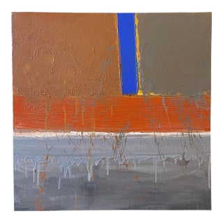Abstract Contemporary Textural Square Painting by Stanley Dean Edwards For Sale