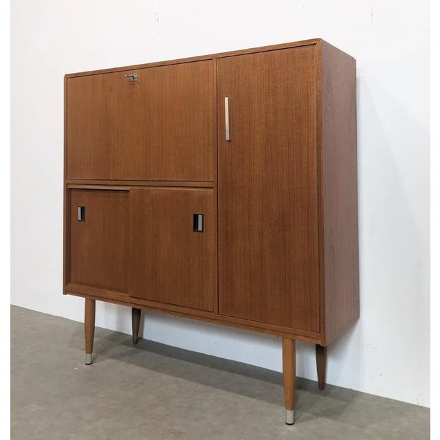 Vintage highboard: writing desk, bar, office cabinet. Excellent condition. W 120 / D 35 / H 125