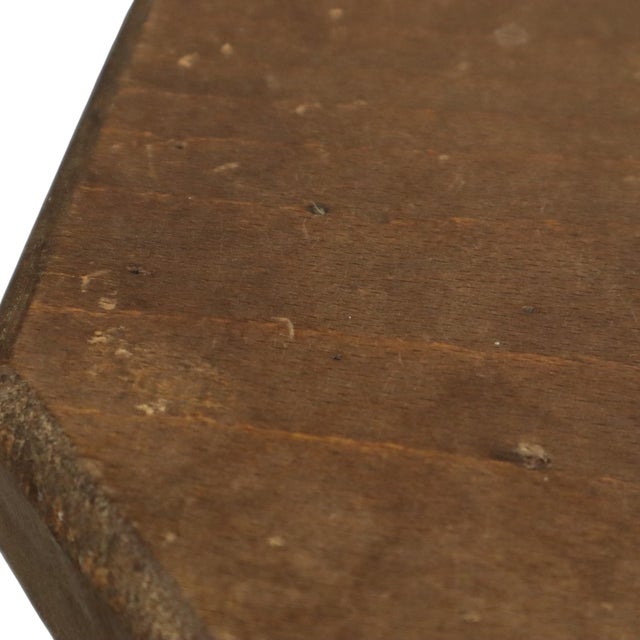 Brutalist Rustic Wood Milk Stool For Sale - Image 14 of 15