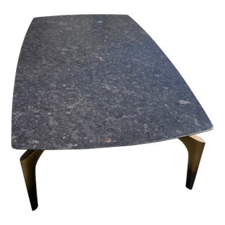 Holly Hunt Gazelle Stone and Bronze Cocktail Table For Sale