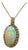 36 Ct Oval Ethiopian Opal & 2.5 Ct Diamond Pendant 14 Karat Yellow Gold Necklace For Sale