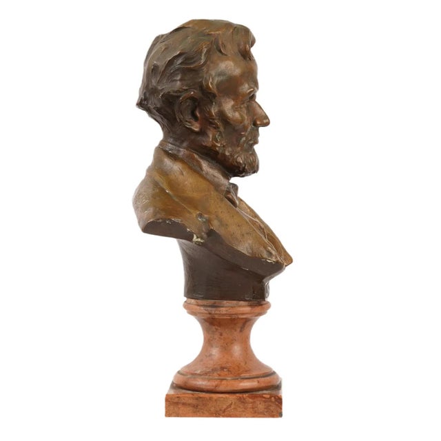 Attr Hans Muller Bronze Sculpture of Abraham Lincoln For Sale - Image 4 of 7