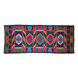 Vintage Eastern European Handwoven Wool Flatweave Runner Rug, 1970s For Sale