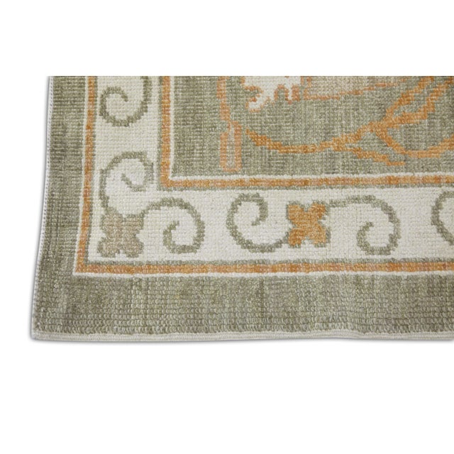 Modern Modern Handmade Turkish Oushak Rug 9'4"x12'10" For Sale - Image 3 of 7
